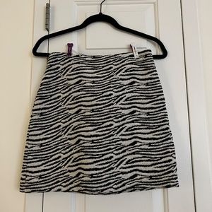 Zebra a-line skirt